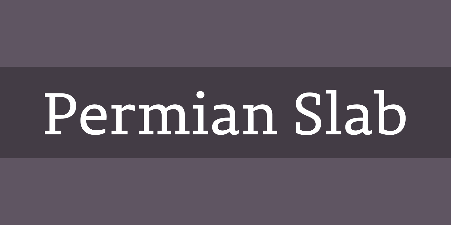 Beispiel einer Permian Slab-Schriftart